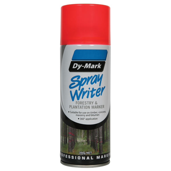 DY-MARK SPRAY WRITER FLURO RED 350G AEROSOL 